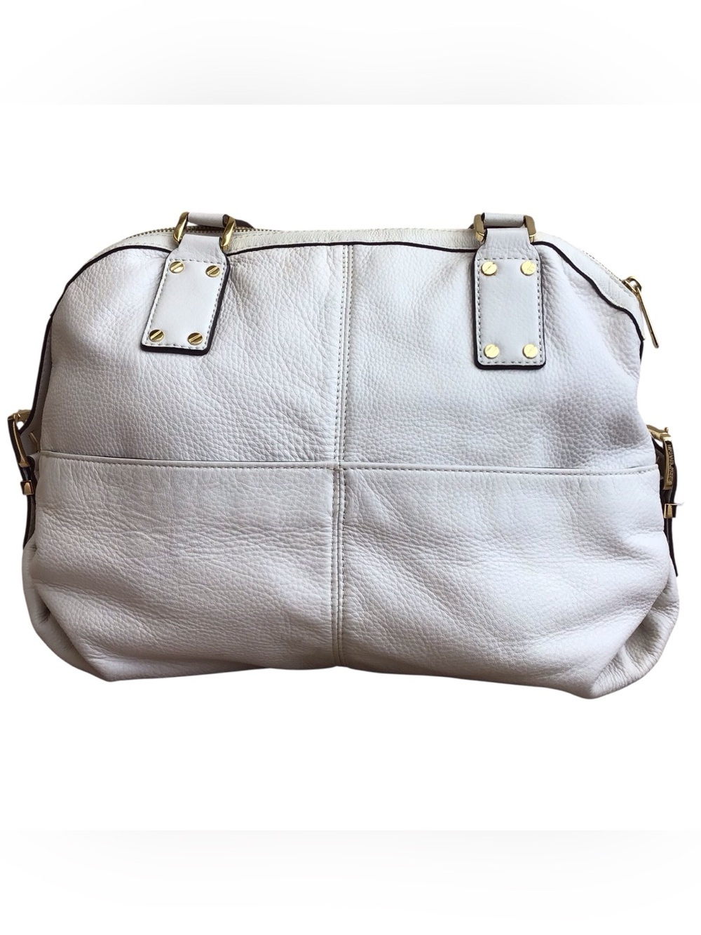 Michael Kors Portland Leather Satchel in Vanilla - Picture 2 of 12